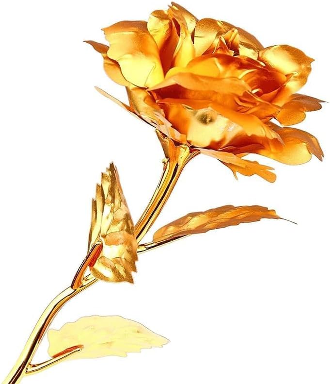 24k Golden Rose Flower